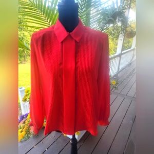 Womans Semi sheer Long sleeve blouse